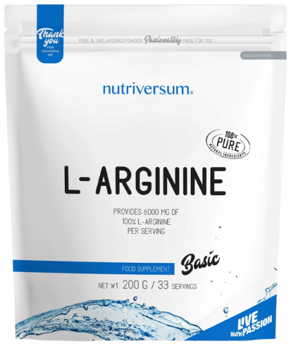 Nutriversum Basic L-Arginine, 200 грамм