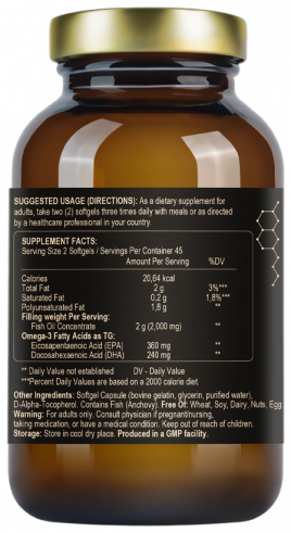 FuelUp Omega 3 1000 mg, 90 капсул