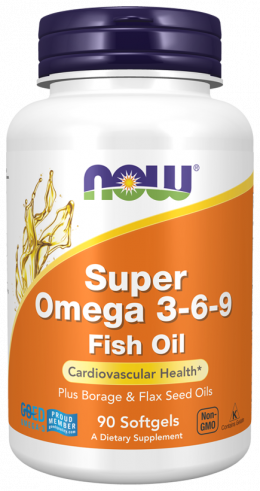 NOW Super Omega-3-6-9 1200 mg, 90 капсул