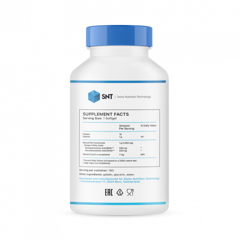 SNT Omega 3 Mega, 180 капсул